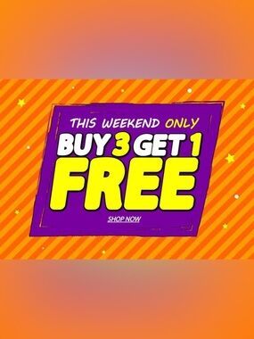 Buy 3, Get 1 Free on Entire Closet This Weekend Only!